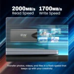 EVM Elite EnSave Pro 1TB Upto 2000MBs R, USB 3.2 Gen 2x2 Type-C External SSD