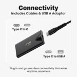 EVM Elite EnSave Pro 1TB Upto 2000MBs R USB 3.2 Gen 2x2 Type C External SSD 4
