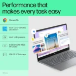 HP Chromebook, Intel Core I3-N305, 8GB LPDDR5, 256GB UFS, Win 11, 14-Inch Anti-Glare, Touchscreen, FHD Laptop