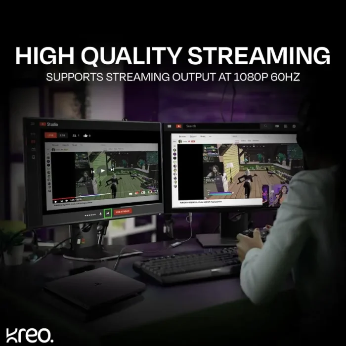 Kreo Lynx Full HD Video Capture Card, HDMI Capture Card with USB 3.0 Video Capture Card