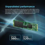 Transcend 128 GB M.2 SATA III 6Gbs Internal SSD (TS128GMTS830S)