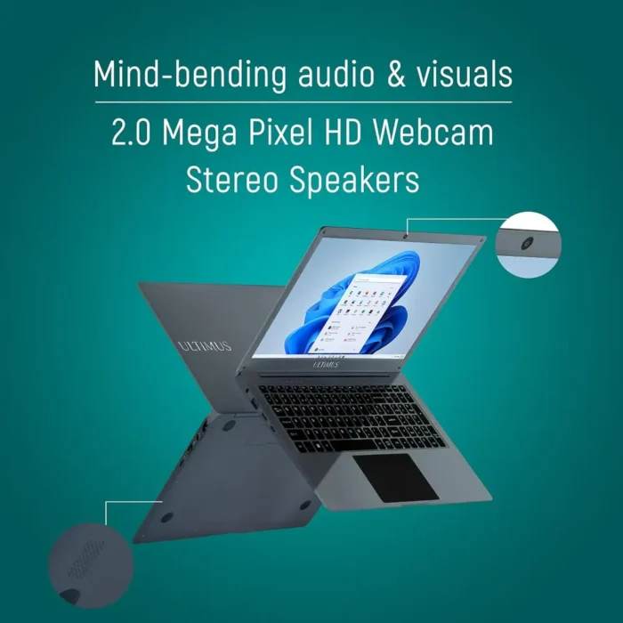 Ultimus S152 Intel Celeron N4020 Processor (4GB, 256GB SSD, Win 11) 15.6 Inch FHD Thin & Light Laptop