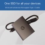 HP P900 512GB 2000 MB/s Speed USB 3.2 Gen 1 Type-C Portable SSD (Black) 4 HP P900 512GB 2000 MBs Speed USB 3.2 Gen 1 Type-C Portable SSD