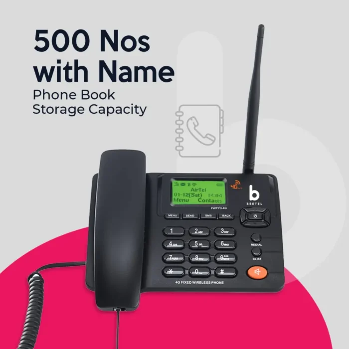 Beetel F3-4G Corded Landline Phone With Backlight