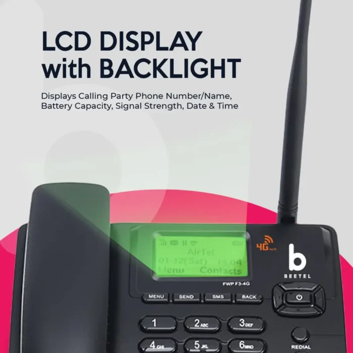 Beetel F3-4G Corded Landline Phone With Backlight