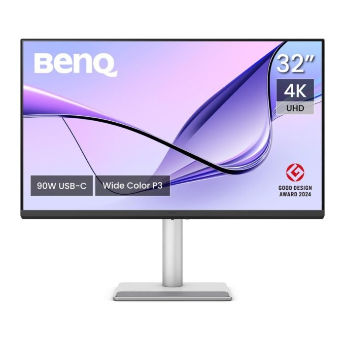 BenQ MA320U 32 Inch 3840x2160 4K Ultra HD, IPS Panel with P3 Color Gamut, Dual USB-C (90W PD) Monitor for MacBook