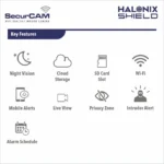 Halonix SecurCAM 360° 3MP 3K Pro HD Pan/Tilt Wi-Fi Smart Home Security Camera