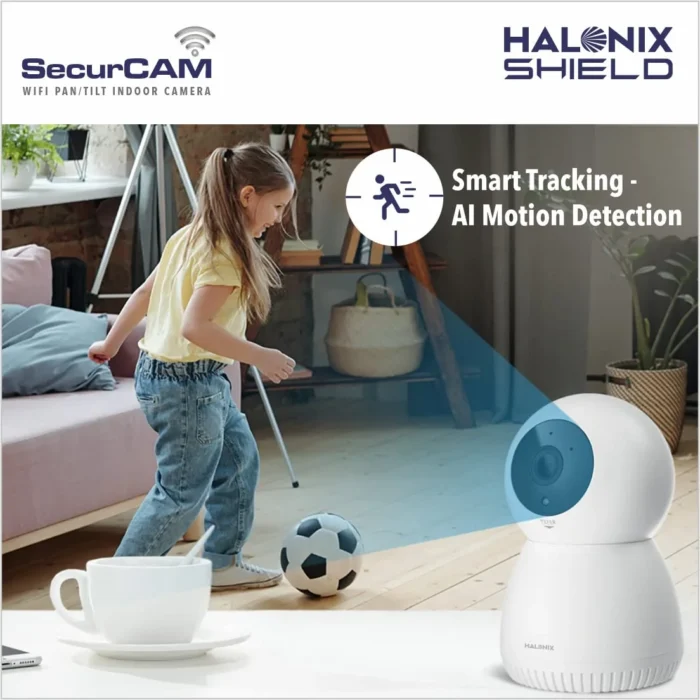 Halonix SecurCAM 360° 3MP 3K Pro HD Pan/Tilt Wi-Fi Smart Home Security Camera