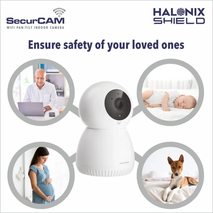 Halonix SecurCAM 360° 3MP 3K Pro HD Pan/Tilt Wi-Fi Smart Home Security Camera