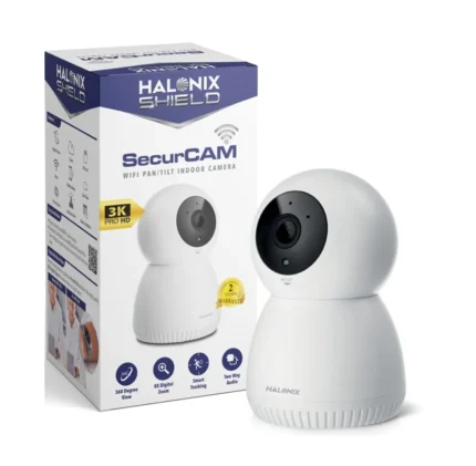 Home 7 Halonix SecurCAM 360° 3MP 3K Pro HD Pan/Tilt Wi-Fi Smart Home Security Camera