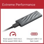 Lenovo PS8 1TB, Read 1050 MBs, Write 1000 MBs USB-C Portable SSD