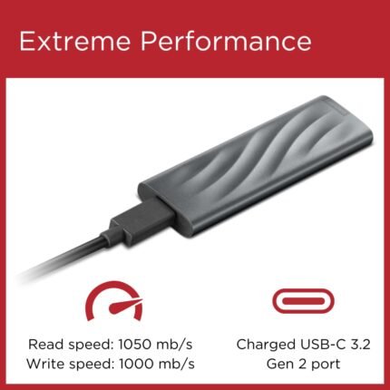 Lenovo PS8 1TB, Read 1050 MBs, Write 1000 MBs USB-C Portable SSD