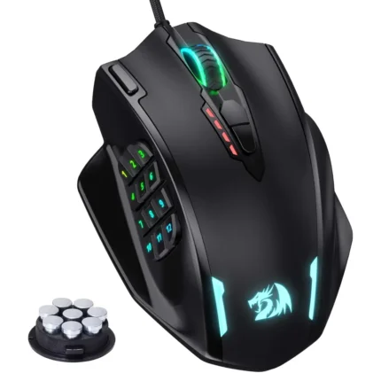 Redragon Impact M908 RGB LED MMO USB Mouse with Side Buttons Laser Wired Gaming Mouse