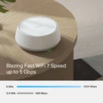 TP-Link Deco BE25 (1-Pack) Dual Band BE5000 Whole Home Mesh WiFi 7 System