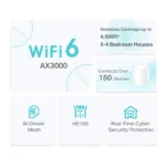 TP-Link Deco X50 (2-Pack) AX3000 Whole Home Dual Band Mesh Wi-Fi 6 System
