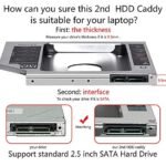 Terabyte 9.5 mm Universal Caddy for HDDSDD for CD DVD-ROM Drive Slot 2nd Hard Drive Caddy