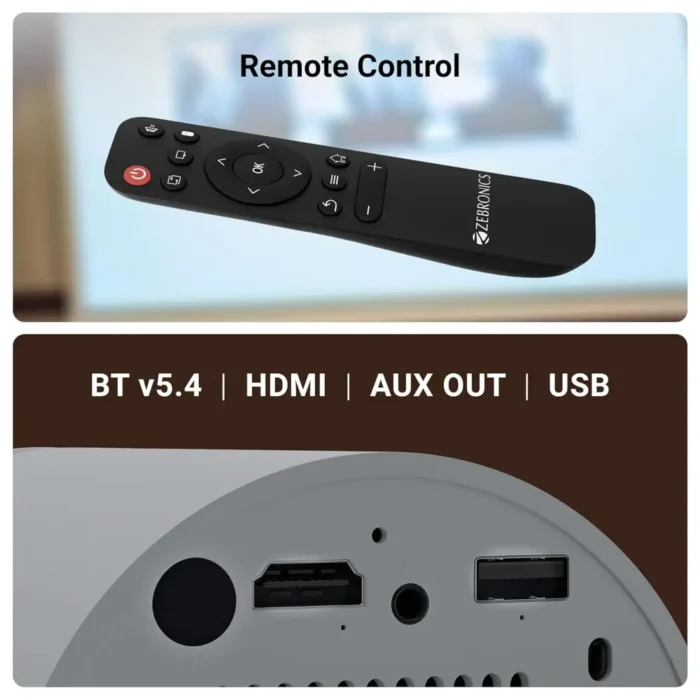 Zebronics PixaPlay 73 720p Native, Support 4K Android Smart Projector Zebronics PixaPlay 73 720p Native, Support 4K Android Smart Projector