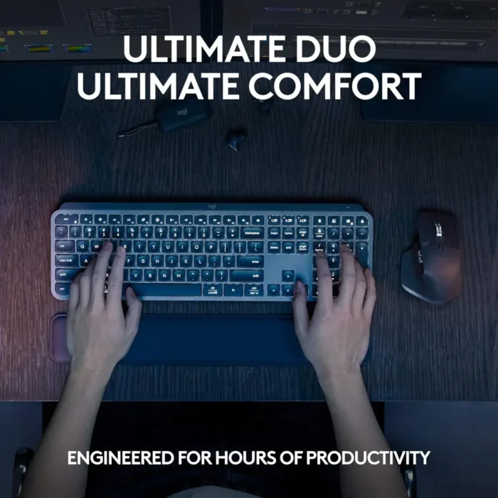 Logitech MX Keys S Combo - Performance Wireless Keyboard and Mouse with Palm Rest, Customisable Illumination, Fast Scrolling, Bluetooth, USB C, for Windows, Linux, Chrome, Logitech MX Keys S Combo - Performance Wireless Keyboard and Mouse with Palm Rest, Customisable Illumination, Fast Scrolling, Bluetooth, USB C, for Windows, Linux, Chrome,