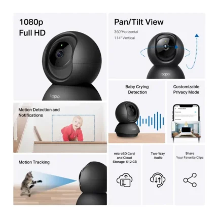 Home 2 TP-Link Tapo C201 1080p Smart Home Security Wi-Fi Camera