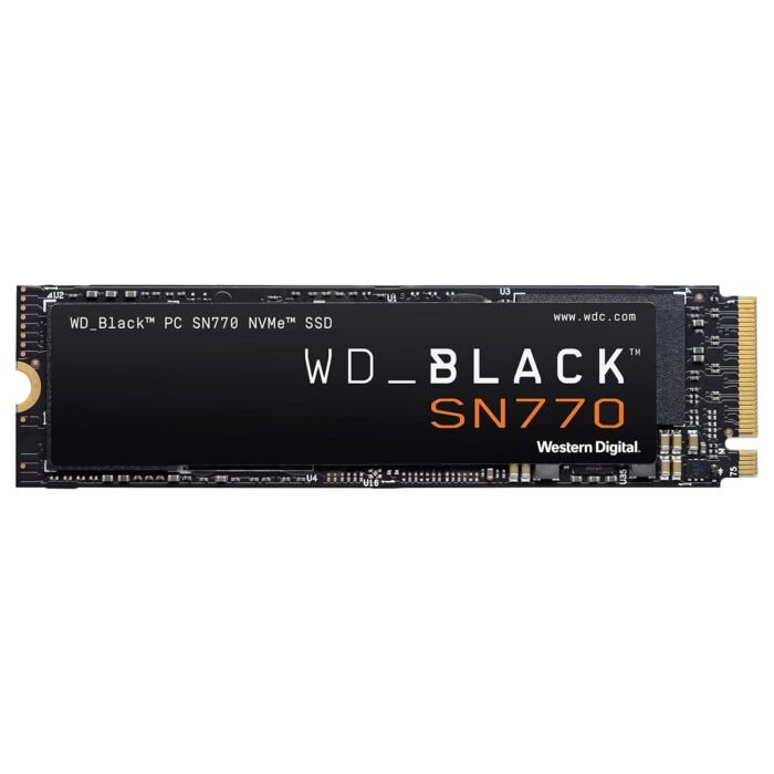 WD Black SN770 1TB Upto 5150MBs R, 4900MBs W PCIe Gen 4 NVMe M.2 (2280) Gaming SSD