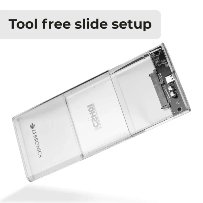 ZEBRONICS CSH01 2.5 SATA SSD Enclosure with Transparent Case ZEBRONICS CSH01 2.5 SATA SSD Enclosure with Transparent Case