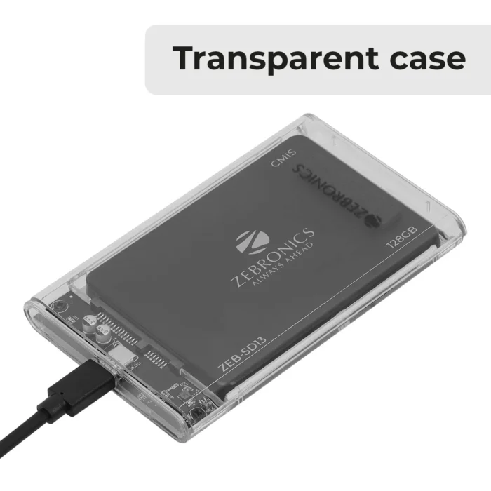 ZEBRONICS CSH01 2.5 SATA SSD Enclosure with Transparent Case ZEBRONICS CSH01 2.5 SATA SSD Enclosure with Transparent Case