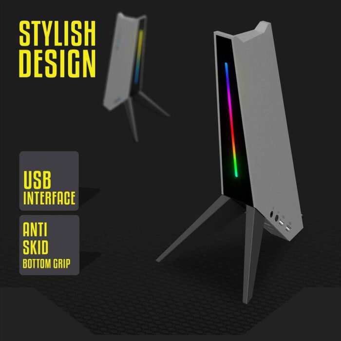 ZEBRONICS Zeb-Demon Tabletop Over Ear Gaming Wired Headphone Stand with RGB Led ZEBRONICS Zeb-Demon Tabletop Over Ear Gaming Wired Headphone Stand with RGB Led