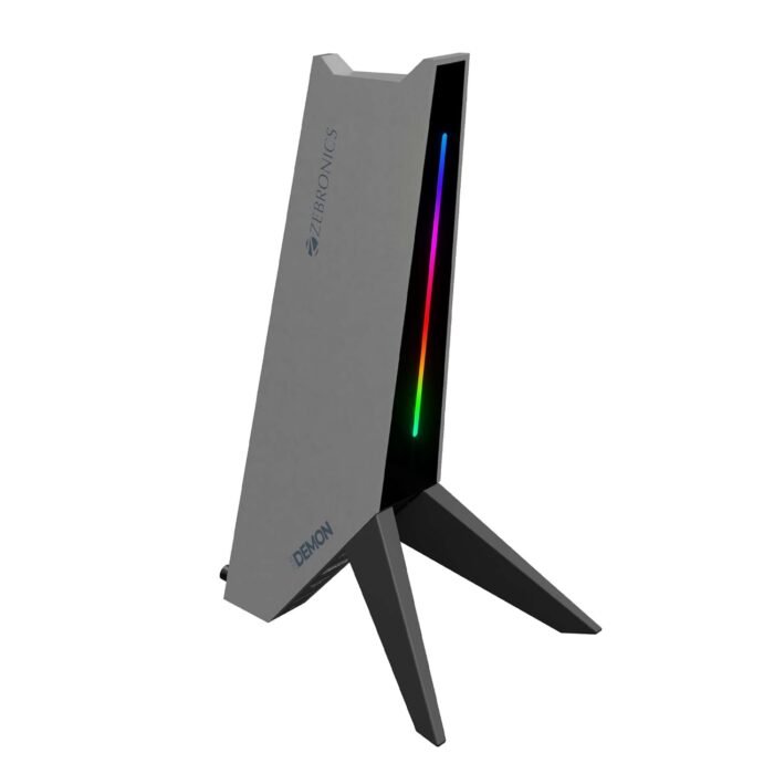 ZEBRONICS Zeb-Demon Tabletop Over Ear Gaming Wired Headphone Stand with RGB Led ZEBRONICS Zeb-Demon Tabletop Over Ear Gaming Wired Headphone Stand with RGB Led