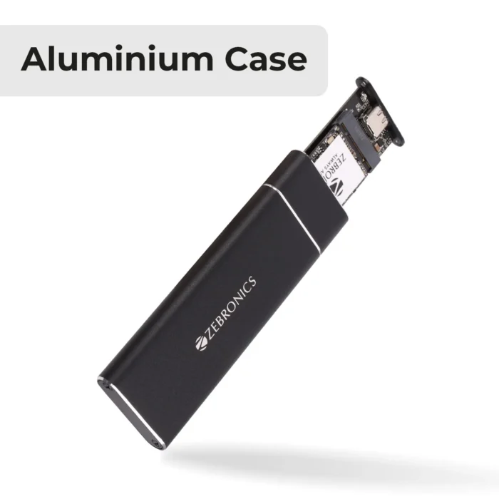 Zebronics CM01 M.2 SATA SSD Enclosure with Aluminum Case