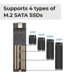 Zebronics CM01 M.2 SATA SSD Enclosure with Aluminum Case