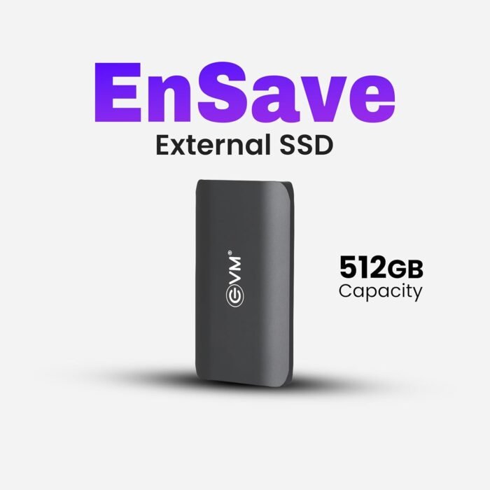 EVM EnSave 512GB USB 3.1 Gen 2 Type-C, Up to 550MBs Read Ultra Compact Portable SSD EVM EnSave 512GB USB 3.1 Gen 2 Type-C, Up to 550MBs Read Ultra Compact Portable SSD