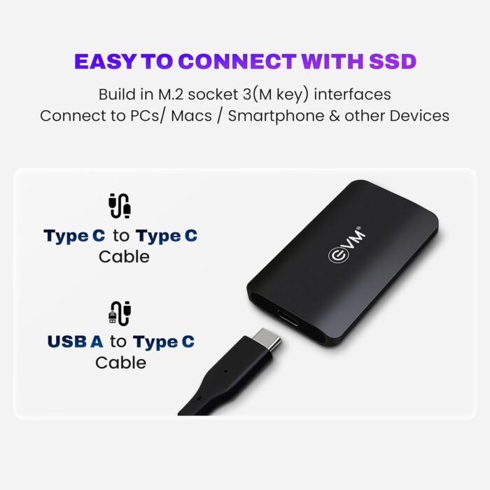 EVM EnSave 512GB USB 3.1 Gen 2 Type-C, Up to 550MBs Read Ultra Compact Portable SSD EVM EnSave 512GB USB 3.1 Gen 2 Type-C, Up to 550MBs Read Ultra Compact Portable SSD
