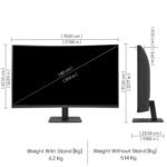 LG 32MR50C 32 Inch Full HD, 100Hz, 5ms (GtG) Curved Monitor