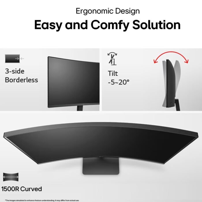 LG 32MR50C 32 Inch Full HD, 100Hz, 5ms (GtG) Curved Monitor