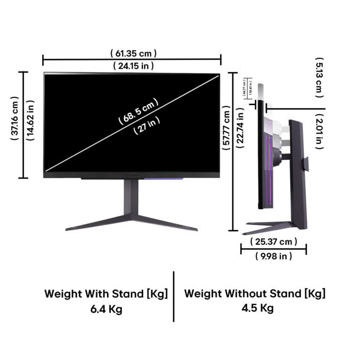 LG UltraGear 27GR93U 27 Inch UHD (3840x2160) IPS Panel 1ms, 144Hz, HDR10, Gaming Monitor LG UltraGear 27GR93U 27 Inch UHD (3840x2160) IPS Panel 1ms, 144Hz, HDR10, Gaming Monitor