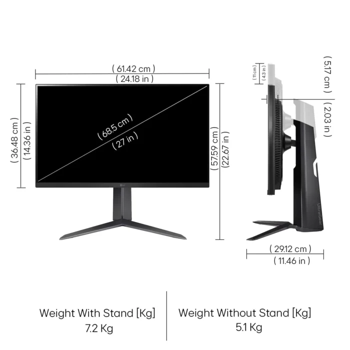 LG Ultragear 27GS65F 27 Inch Full HD IPS Panel 180Hz 1ms (GtG) HDR10 Gaming Monitor LG Ultragear 27GS65F 27 Inch Full HD IPS Panel 180Hz 1ms (GtG) HDR10 Gaming Monitor