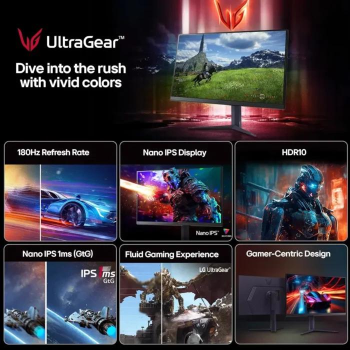 LG Ultragear 32GS85Q 32 Inch QHD (2560x1440) 180Hz, 1 MS, 2K Gaming Monitor LG Ultragear 32GS85Q 32 Inch QHD 2560x1440 180Hz 1 MS 2K Gaming Monitor