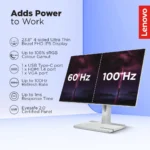 Lenovo L24M-4A 24 inch FHD IPS 100Hz, 1ms, FreeSync, 3Wx2 Speakers, 4xUSB-A, 1xUSB-C, 1x HDMI, PD-45W Monitor