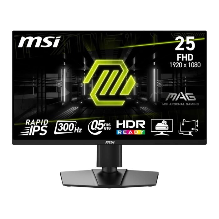 MSI MAG 255PXF 24.5 Inch Full HD, Rapid IPS Panel, 120% sRGB Colour Gamut, 300Hz Gaming Monitor