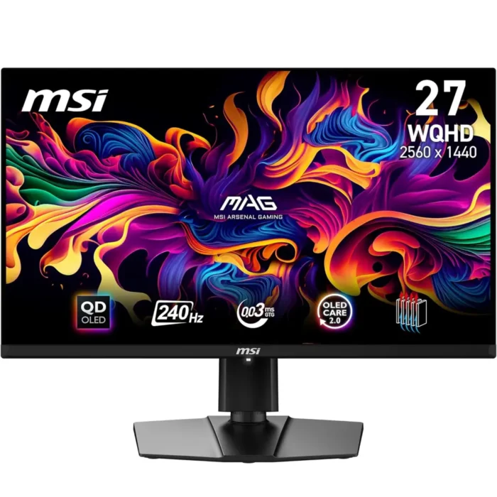 MSI MAG 271QPX QD-OLED E2, 27 inch OLED, WQHD 2560x1440, 240Hz, USB-C Gaming Monitor