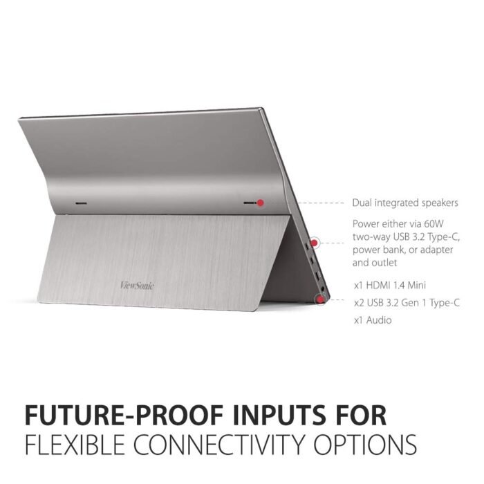 ViewSonic VG1655 16 Inch FHD 1080p, USB-C, Ultra-Slim Portable Monitor ViewSonic VG1655 16 Inch FHD 1080p, USB-C, Ultra-Slim Portable Monitor