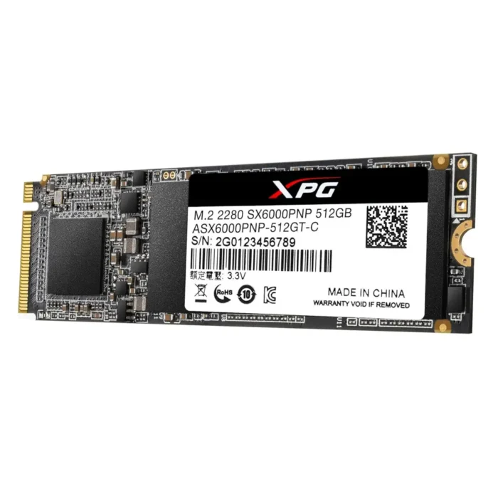 ADATA XPG SX6000 Pro 512GB PCIe Gen3x4 M.2 2280 NVME SSD