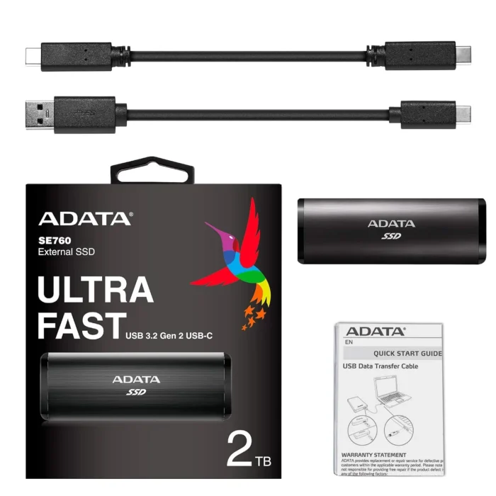 Adata SE760 512GB USB Type-C External SSD