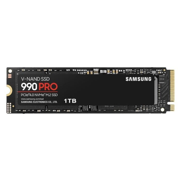 Samsung 990 PRO 1TB Up to 7,450 MBs R, 6,900 MBs W Speed PCIe 4.0 M.2 2280 Internal SSD Samsung 990 PRO 1TB Up to 7,450 MBs R, 6,900 MBs W Speed PCIe 4.0 M.2 2280 Internal SSD