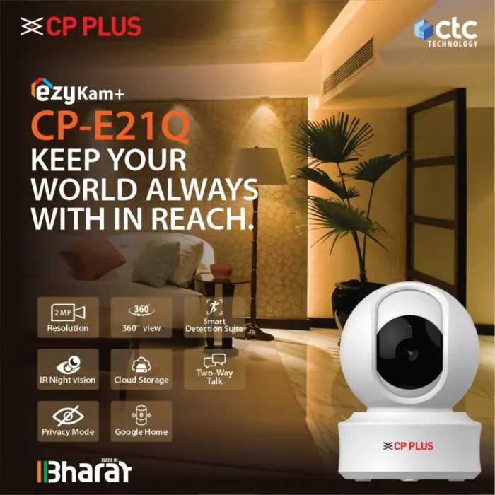 CP PLUS 2MP FULL HD Smart Wi-Fi CCTV Camera CP PLUS 2MP FULL HD Smart Wi-Fi CCTV Camera