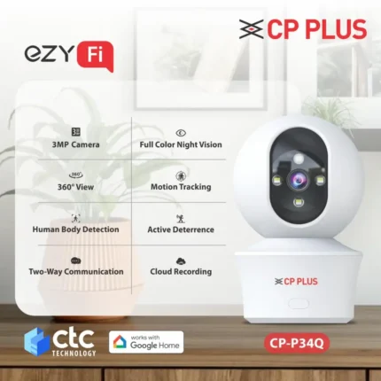 Home 4 CP PLUS 3MP Smart Wi-Fi CCTV Camera EZ-P34Q