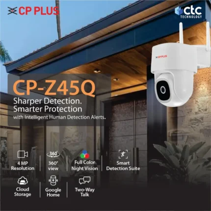 CP PLUS 4MP Quad HD Wi-Fi CCTV Camera for Outdoor