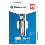 Consistent 512GB NVMe PCIe M.2 2280 SSD – 3D NAND, SLC Cache 1 Consistent 512GB NVMe PCIe M.2 2280 SSD