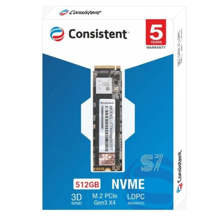 Consistent 512GB NVMe PCIe M.2 2280 SSD Consistent 512GB NVMe PCIe M.2 2280 SSD