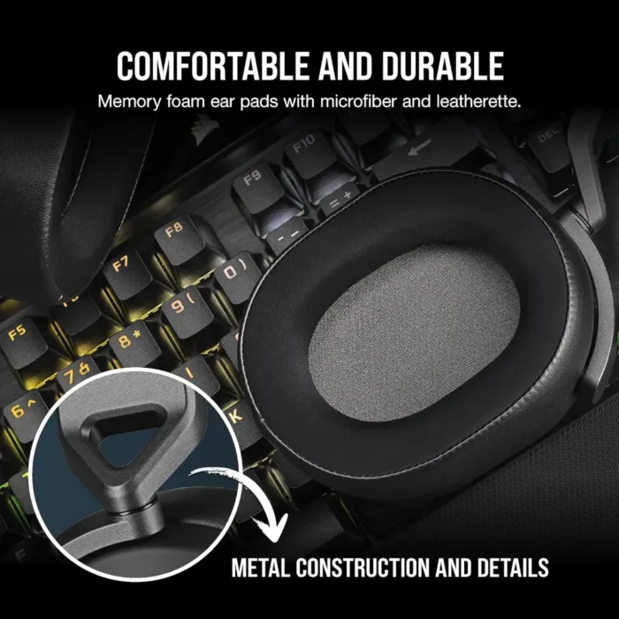 Corsair HS65 Dolby Audio 7.1 Surround Sound Wired Gaming Headphone Corsair HS65 Dolby Audio 7.1 Surround Sound Wired Gaming Headphone